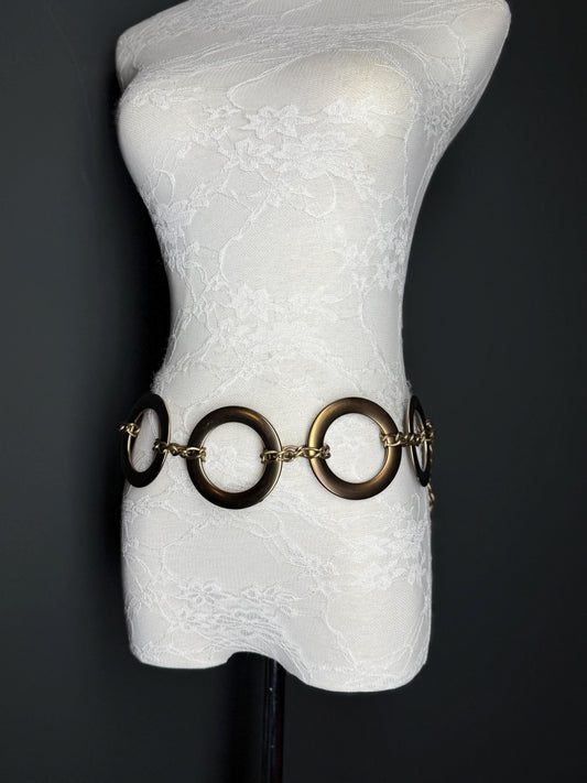 X-long Belt, Ring Belt, Antique Brass Rings Belt, Gold, Silver, Gold, Chain Belt, Fashion Belt, Rings, 8cm Rings, Teen Sizes, 18”-60” sizes