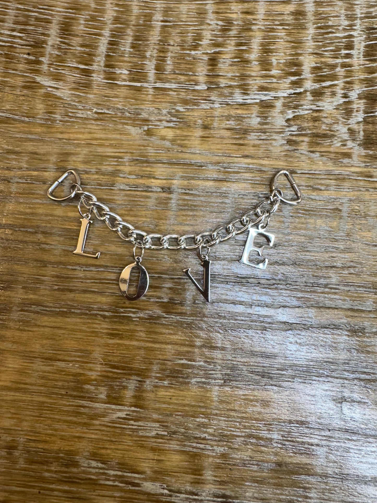Sew On Coat Hanger, Silver, Strong Copper, Hanging chain Loops, 10cm Long, Extra Strong Metal Sew On, Silver, Love Charms, Love Chain