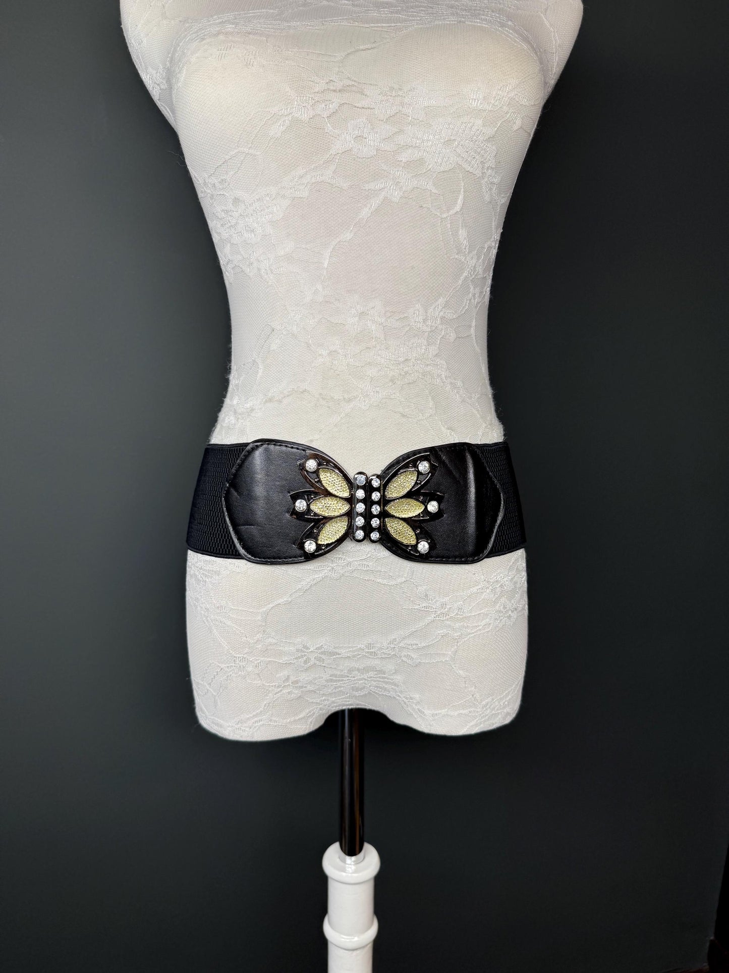 Black Woven Elastic Buckle Belt, Hand-made, Stretch Belt, Quality, Belt, Unique Belt, Fastening Belt, Festival, Dress, Tops, Resort, Beach