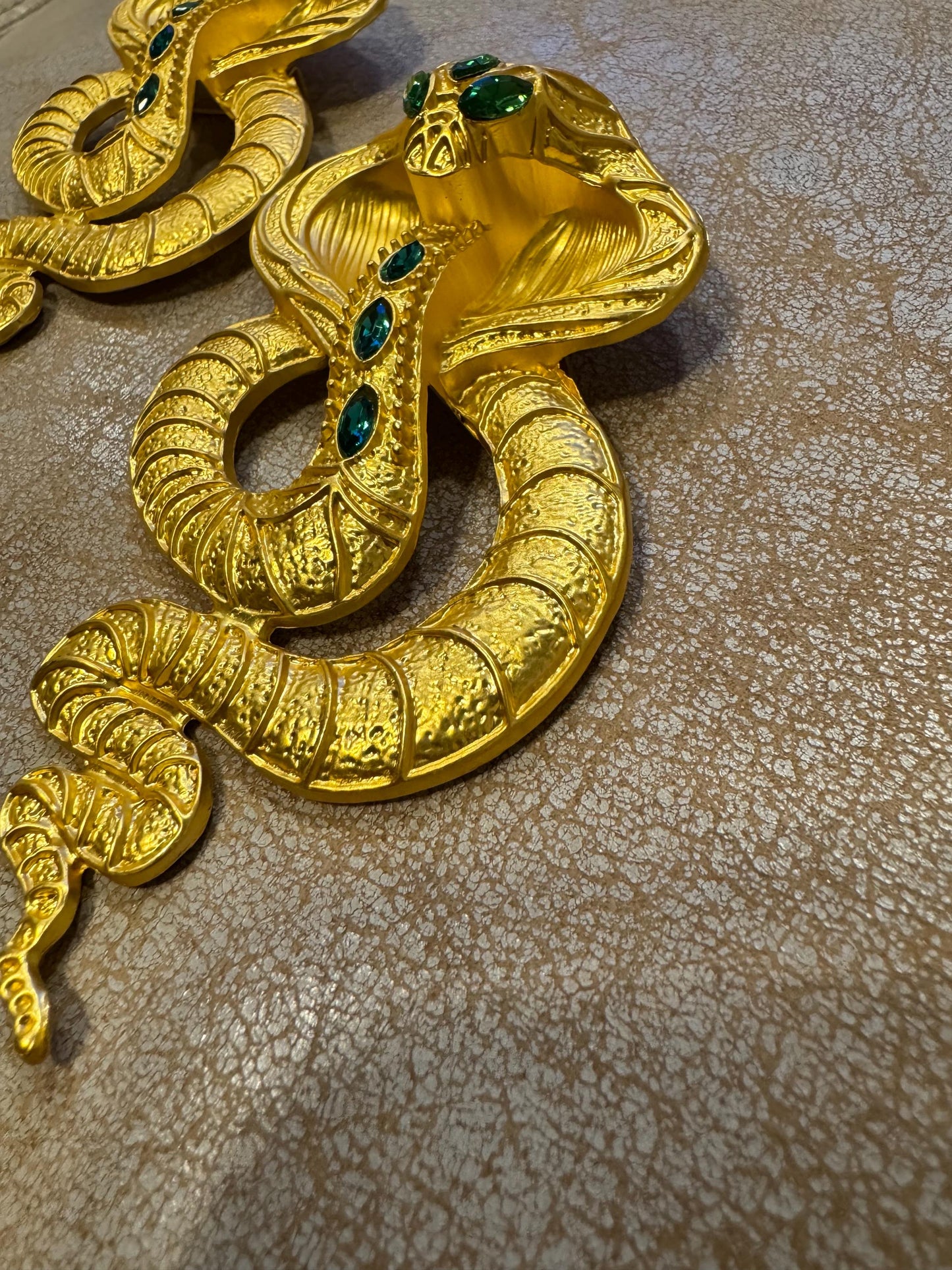 Gold Snake Brooch 3.5”