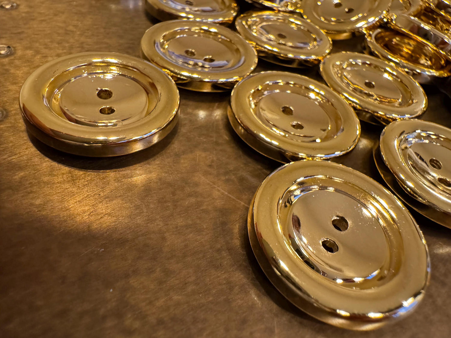 6pc, Gold Buttons, Solid ABS buttons, Gilt Gold Colour, High Quality Solid Metal Buttons, Blazer, Jacket, Coat, Pocket, Bags, Tops, Crafts