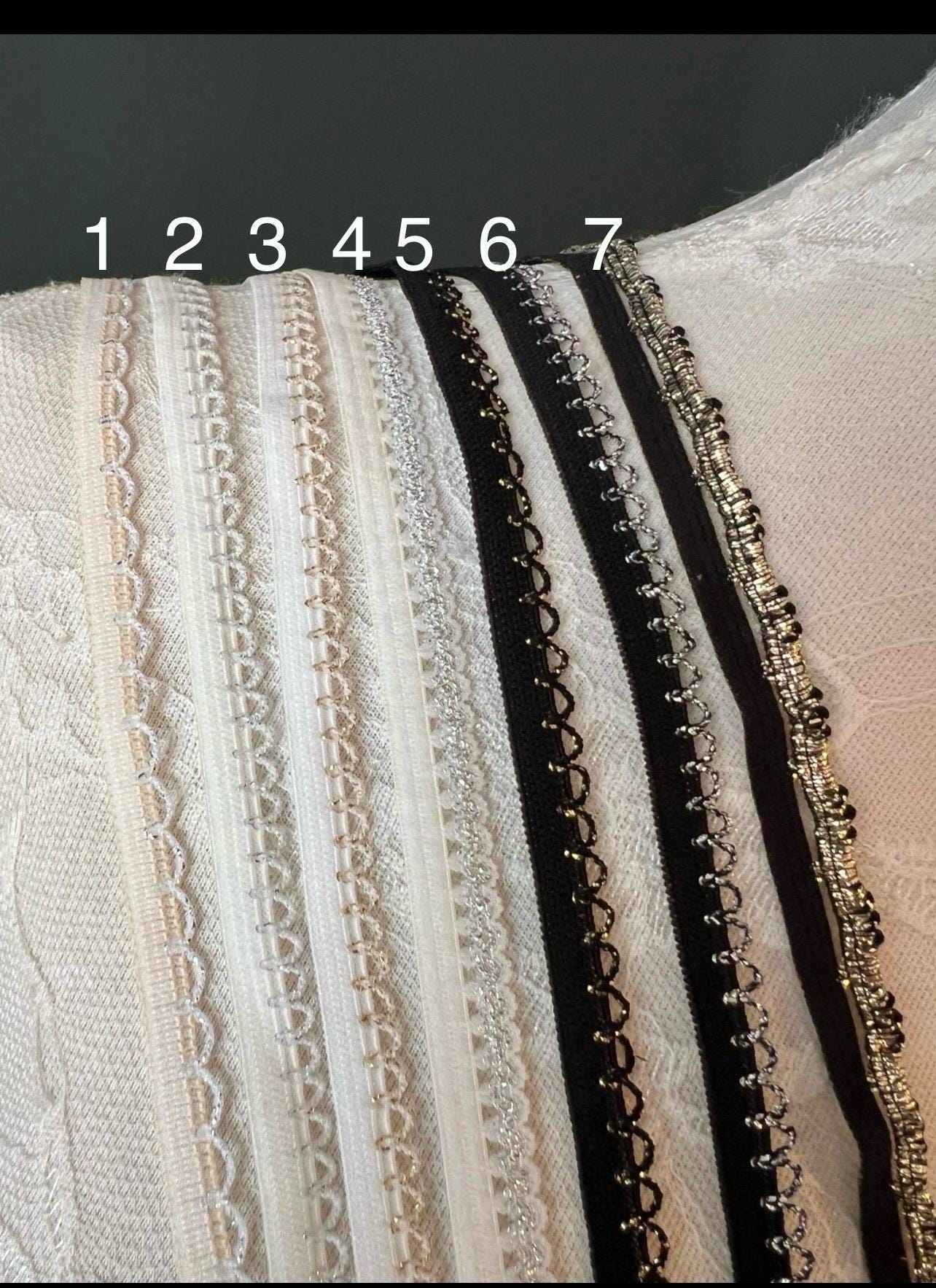 11mm Wide Lurex Picot Edge Elastic, Scallop Edging, Knicker Elastic, Lingerie Elastic, Edging Elastic, Picot Trim, Underwear