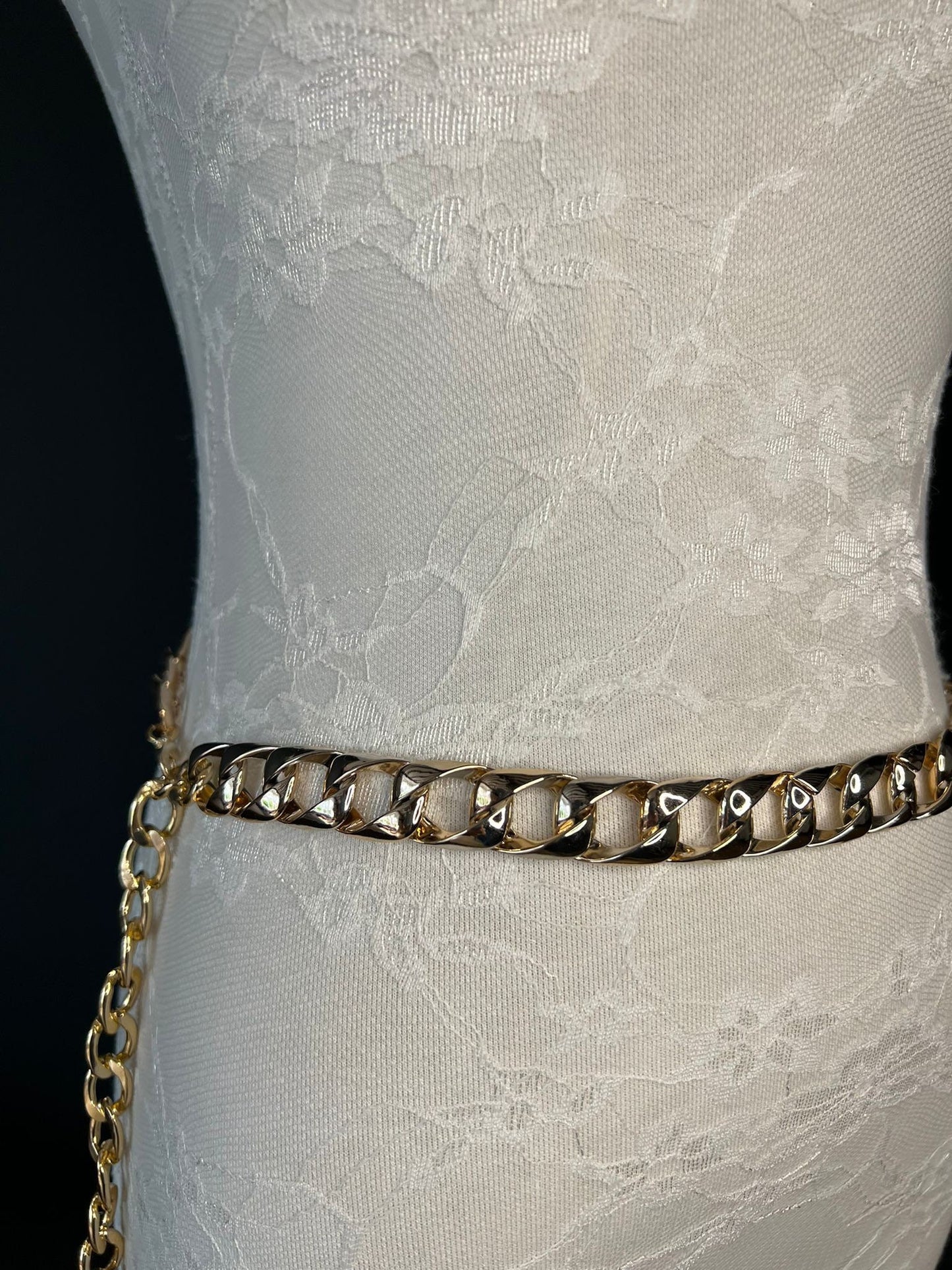 Champagne Gold Chain Belt, Family Matching Fashion Belt