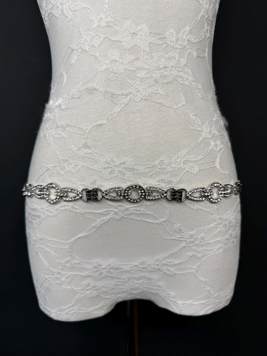 Stunning Rhinestone Belt, Diamanté Belt, Swimwear, 18”-60”, Dresses, Limited Edition, FAN Design, Belt, Dress Belt, Gift, Silver, Bridal