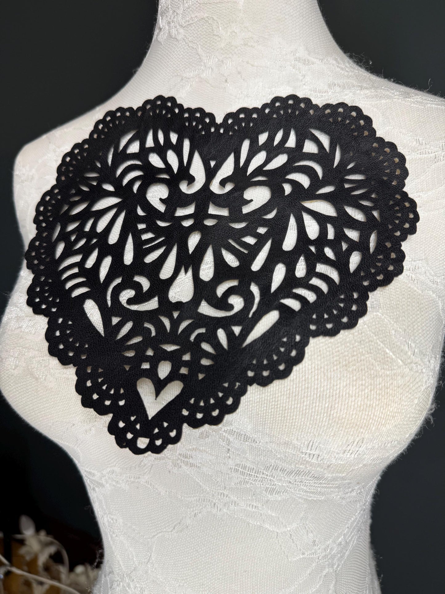 Heart, Vegan Faux Leather Heart, Festival, Dresses, Clothing, Dress, Hat, FAN Design, Handmade in UK, Black