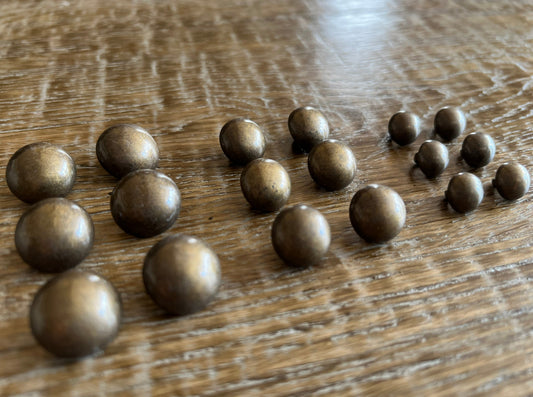 Antique Brass Dome Shank Buttons 4 sizes