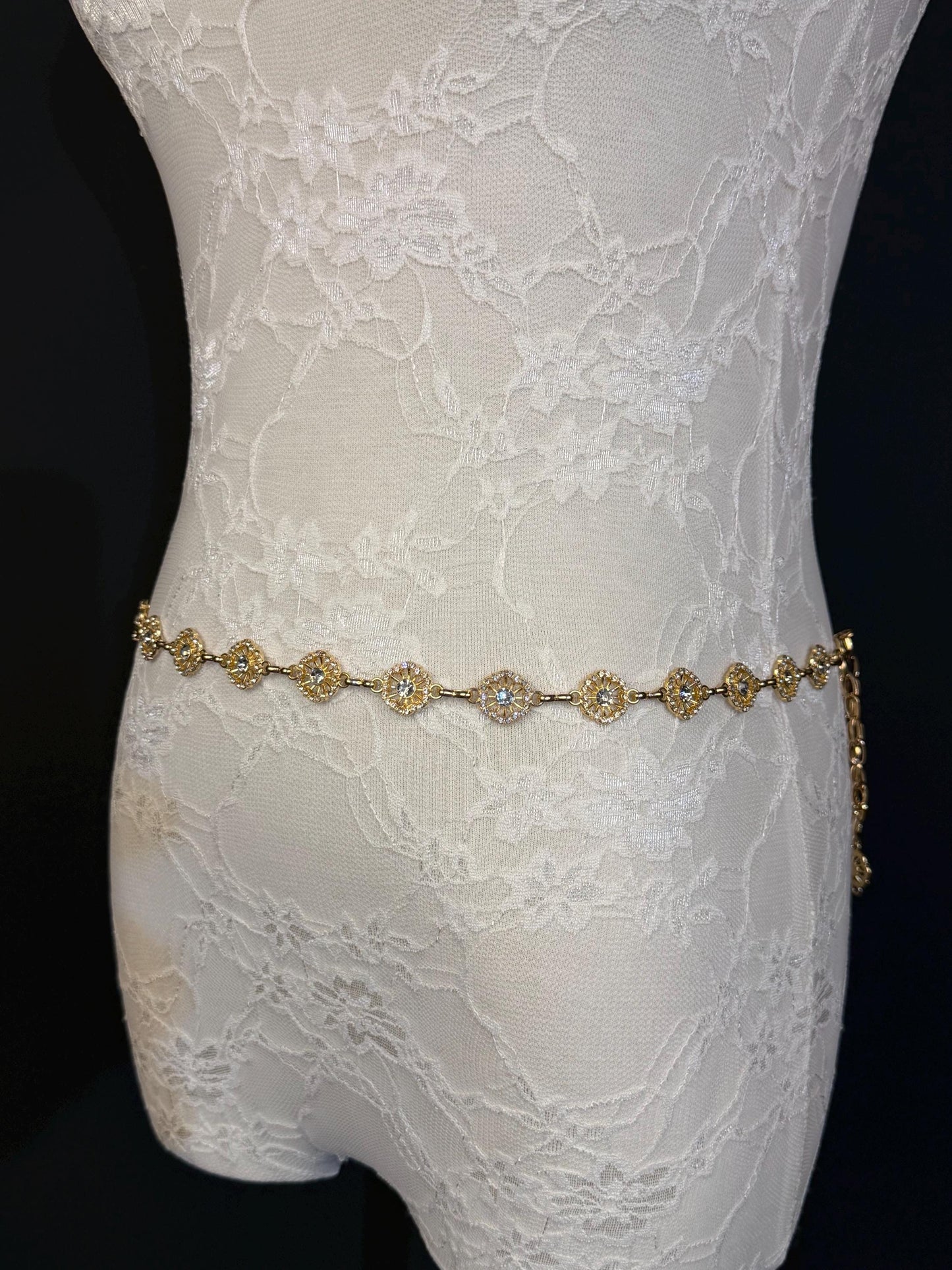 Jewel Belt, Silver Rhinestone Ring Belt, Teen Sizes, Size 18”-60”, Fan Design, Fan Collection, Gift, Fashion Accessory, Bridal, Gold,Silver