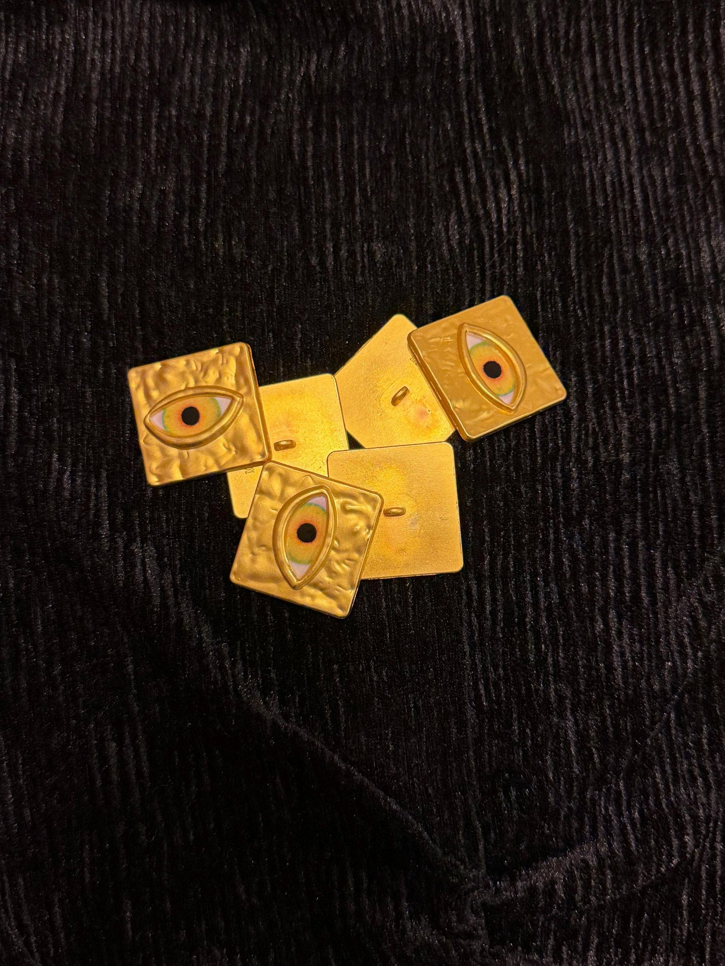 Buttons, Eye Buttons, Solid Metal Gold Colour, Smooth finish, 3cm / 30mm Size, Button, Gold Buttons