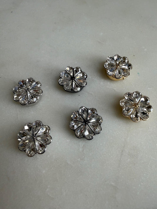 Jewel Button Covers for Shirts (Fits up to 18L), Bridal & Wedding Shirt Accessories