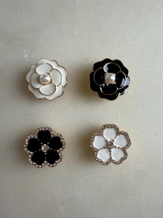 Flower Button Covers for Shirts (Fits up to 18L), Bridal & Wedding Shirt Accessories
