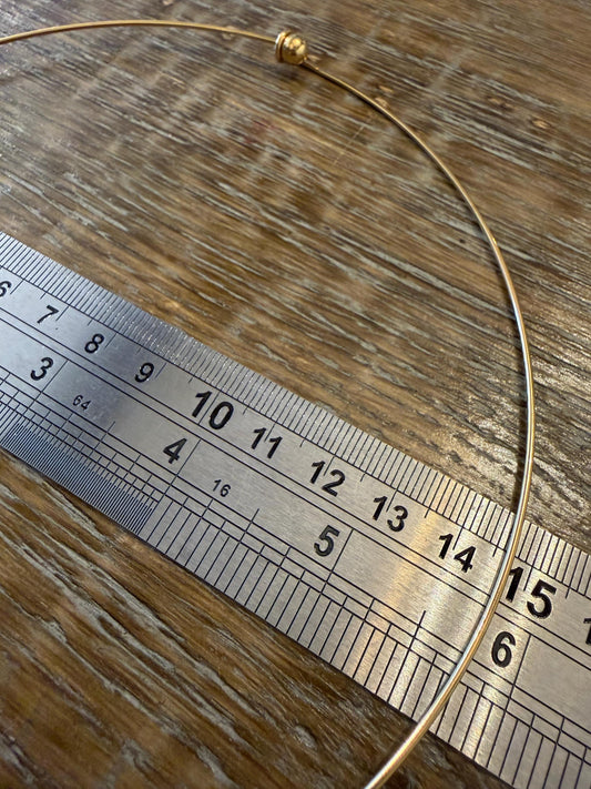 Stainless Steel, Neck wire choker - Silver & Gold, 15cm, 6” Elegant, Festvial, Gift, Dress Accessory