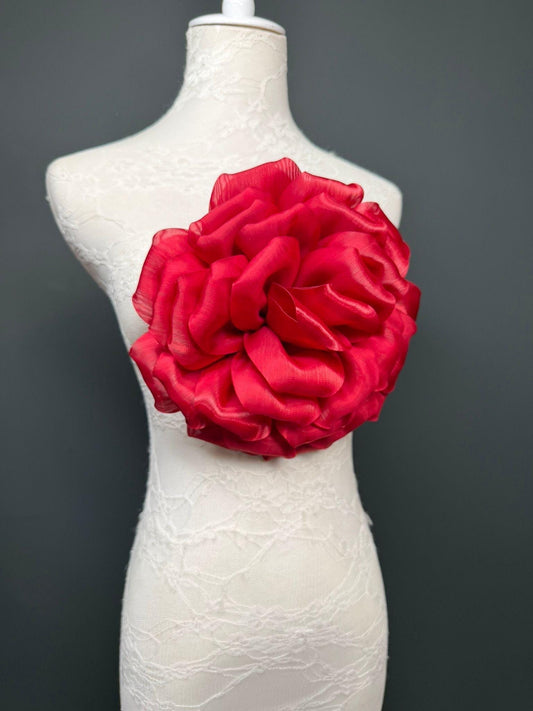 Oversized Large Corsage Flower, Red, 7 colours, 8.5” Wide, 21cm