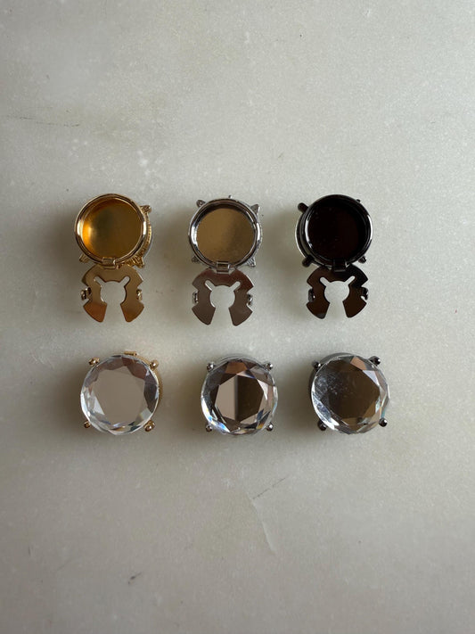 Jewel Button Covers for Shirts (Fits up to 18L), Bridal & Wedding Shirt Accessories