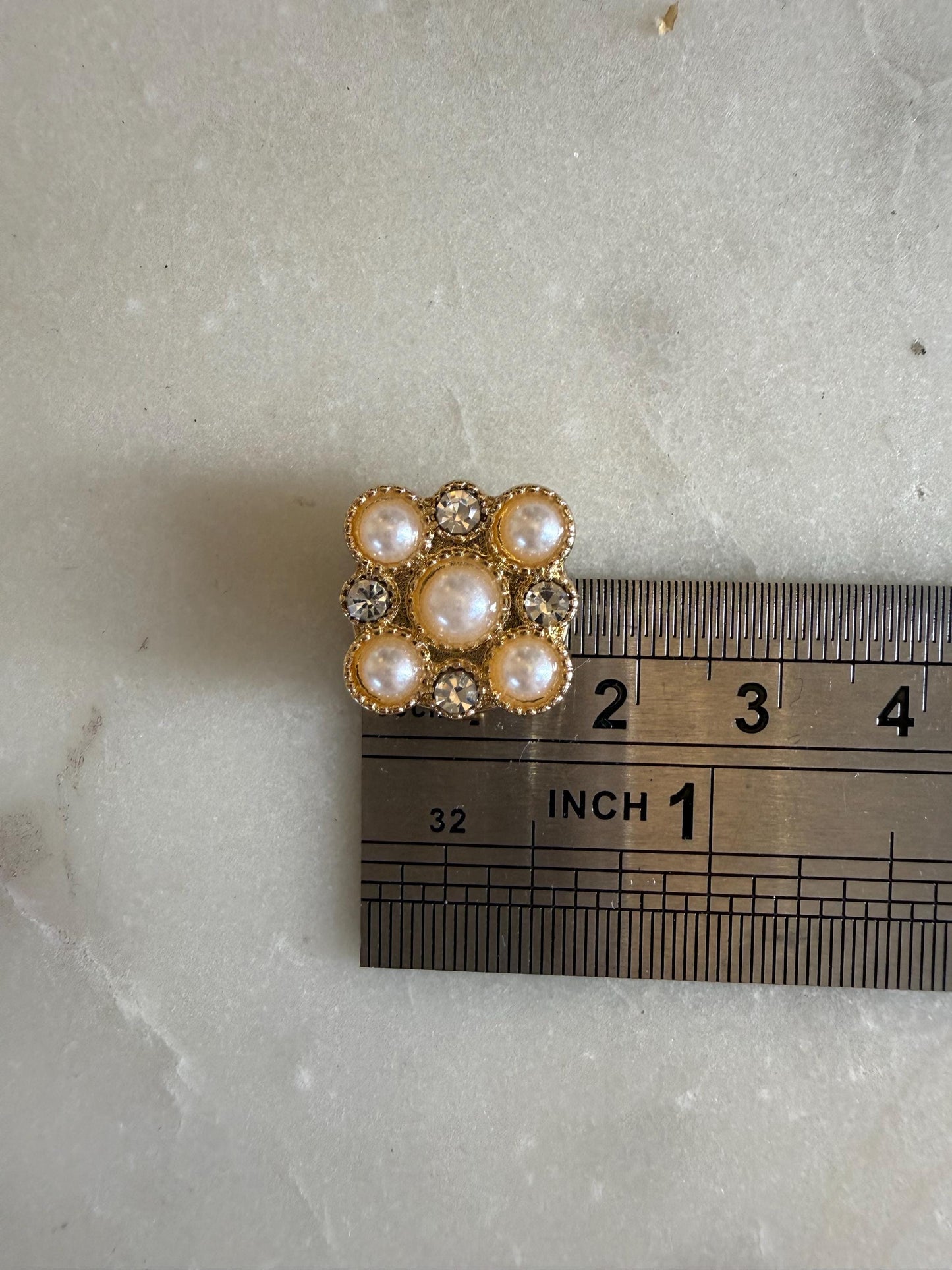 Pearl and Jewel Button Covers for Shirts (Fits up to 18L), Bridal & Wedding Shirt Accessories