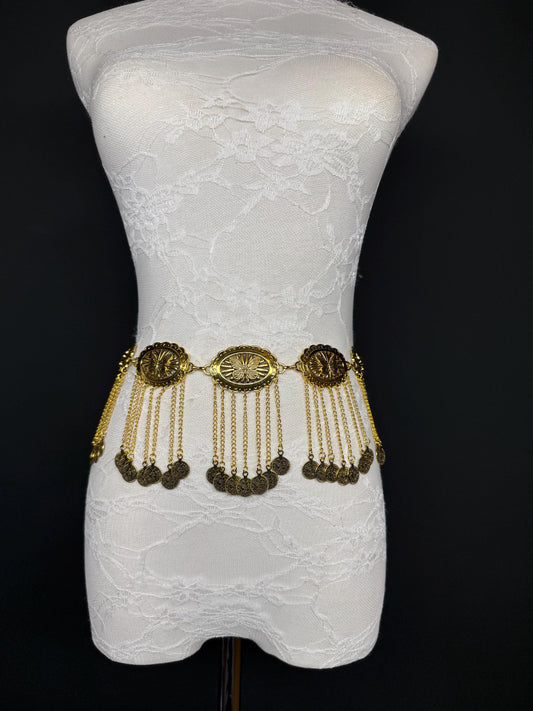 Handmade Gold Coin Belly Chain Belt - Festival Costume Accessory 18-40inch