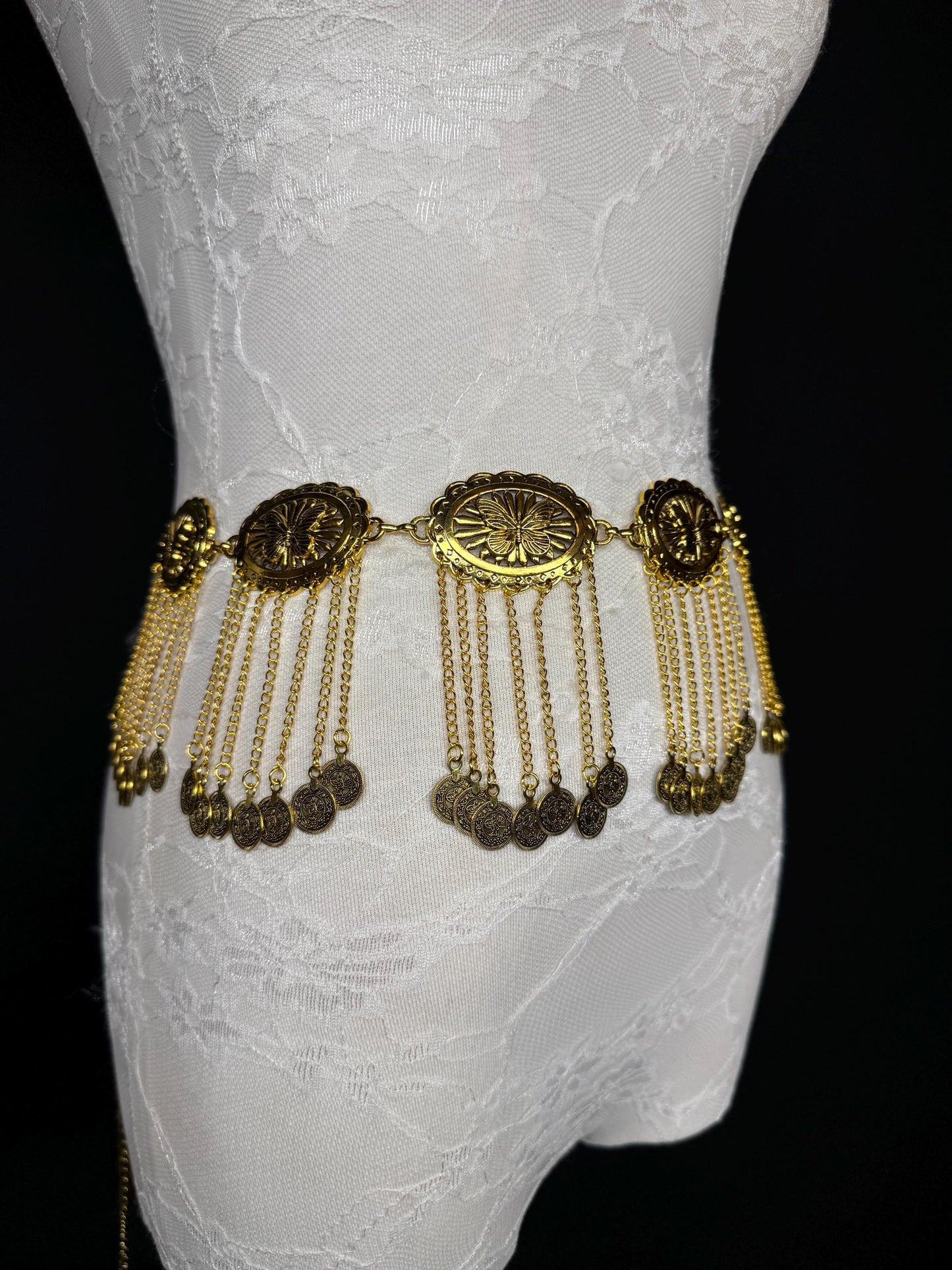 Handmade Gold Coin Belly Chain Belt - Festival Costume Accessory 18-40inch
