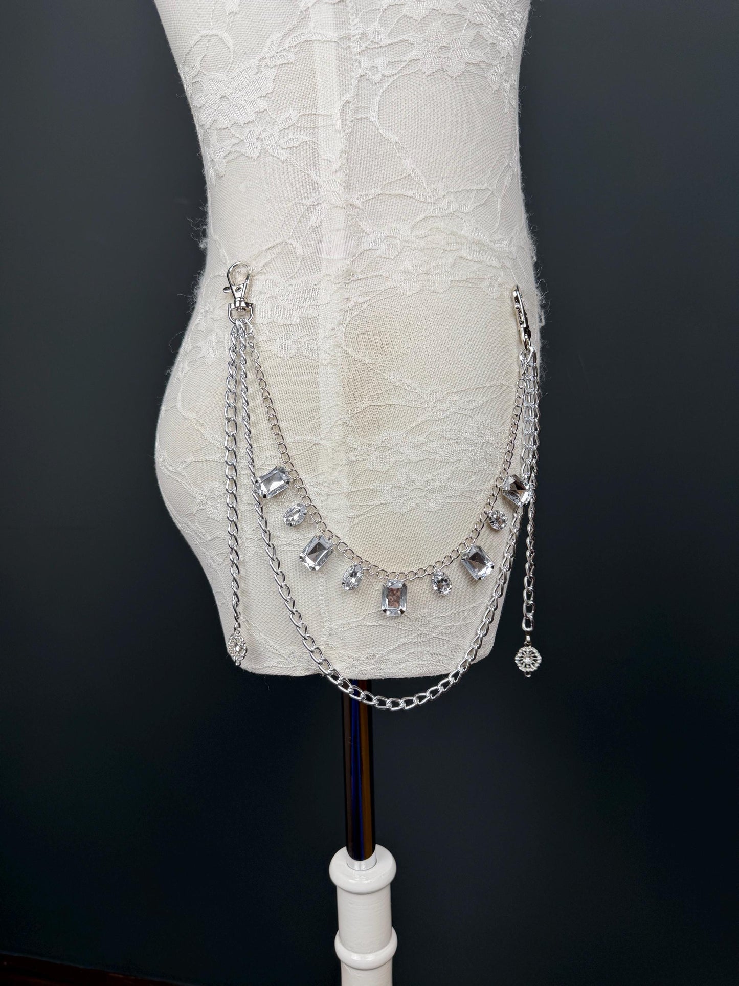 Jewel Two Row Jeans Chain: Festival Fashion Accessory, Gift