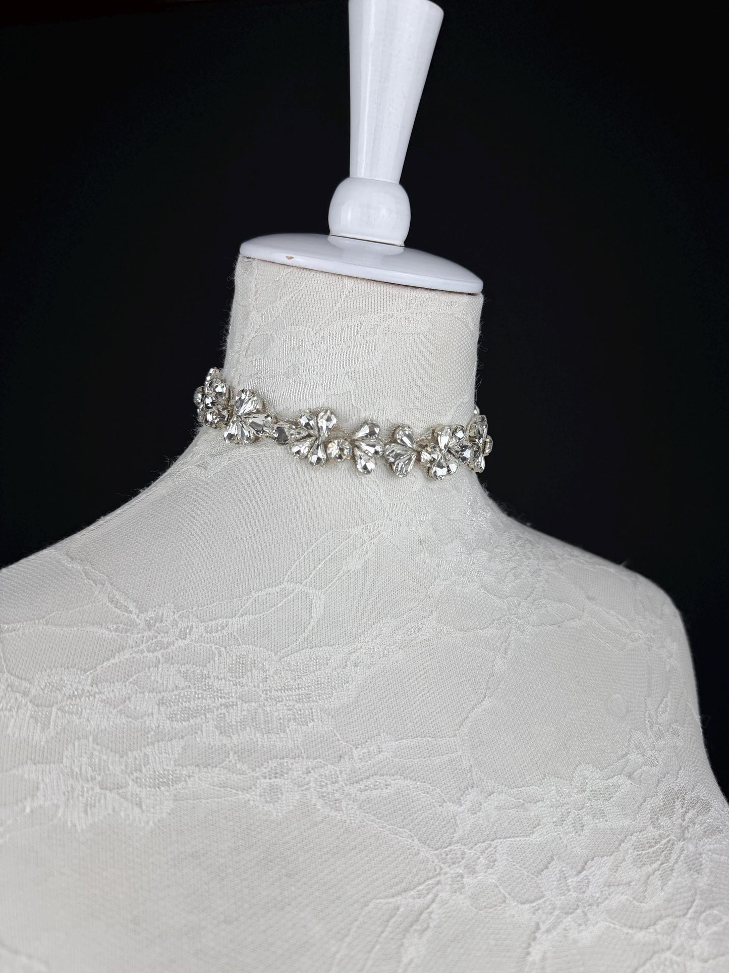 Jewel Choker: Handmade Elegant Bridal Necklace, Diamante, Jewels, Silver