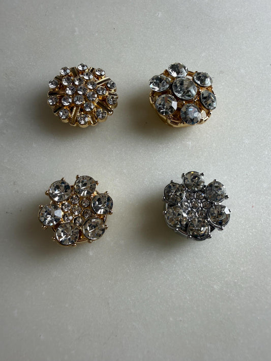 Jewel Button Covers for Shirts (Fits up to 18L), Bridal & Wedding Shirt Accessories