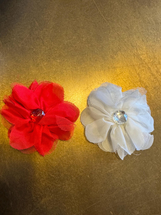 Corsage Flower, Red, Ivory, 4” Wide, Large Pin on Corsage, Bridal, Clothing, Fashion, Hat, Accessory, Fashion, FAN Design