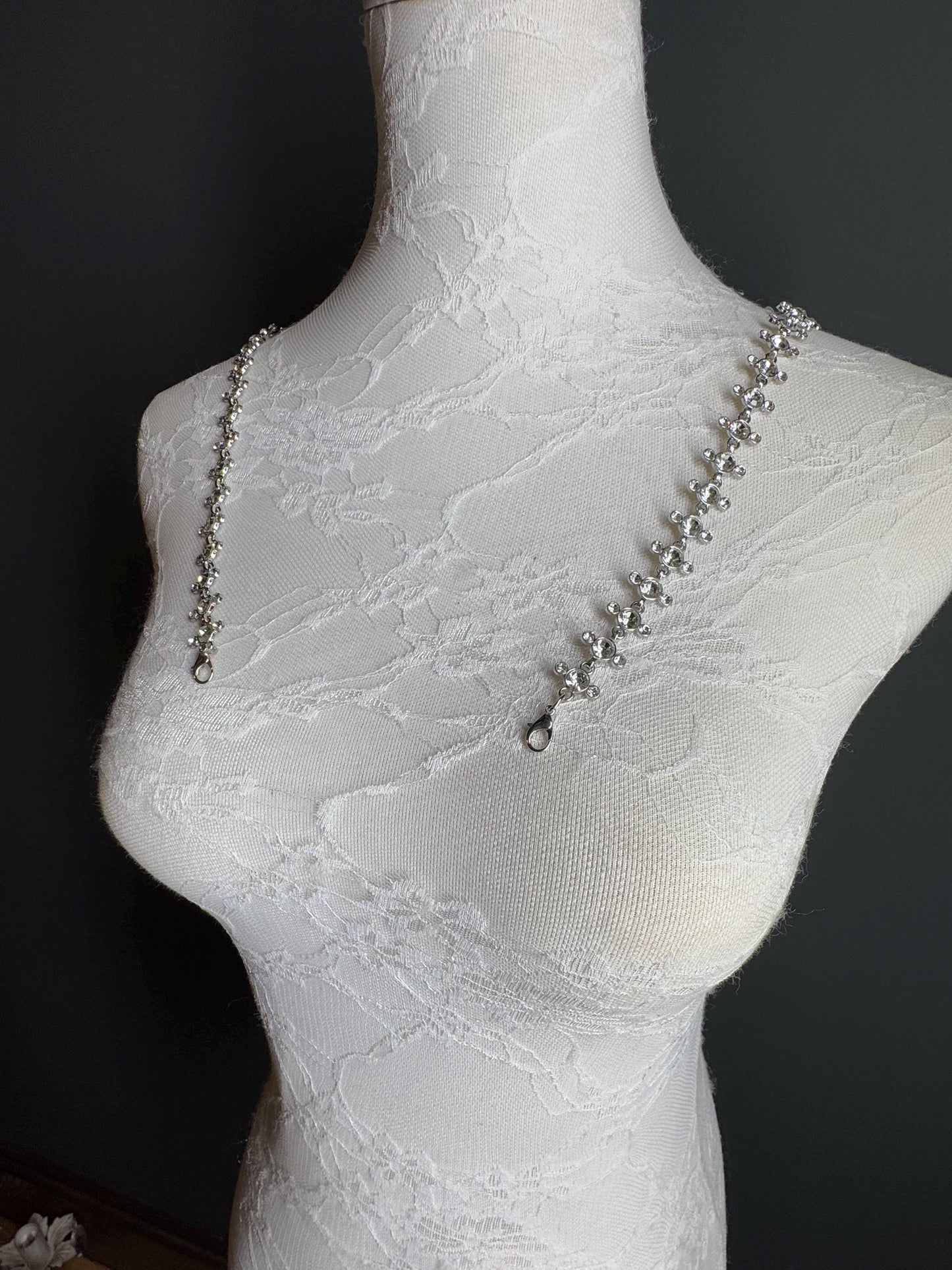 Jewel Diamanté Metal Chain Straps, Quality Chain Straps, Shoulder Straps, 100+ sizes, Bra Straps, Chain, Swimwear, Elegant Bra Straps