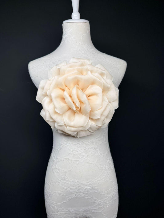 Oversized Large Corsage Flower, Cream, 7 colours, 8.5” Wide, 21cm