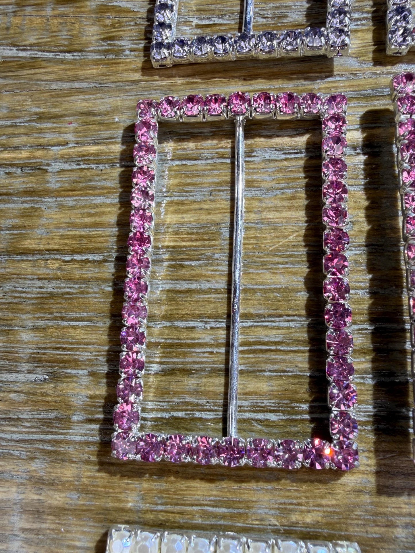 Rhinestone Buckle, Metal Buckles, 6cmx3.5cm, Pearl, Rectangular, Slider, Prongs, Belt Buckle, Costumes, Couture, Elegant, Fashion, Dance