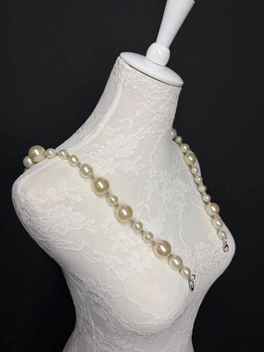 Pearl Strap, Pearl Shoulder Strap, Quality Pearls, 100+ sizes Smooth Pearls, Pearl Bra Straps