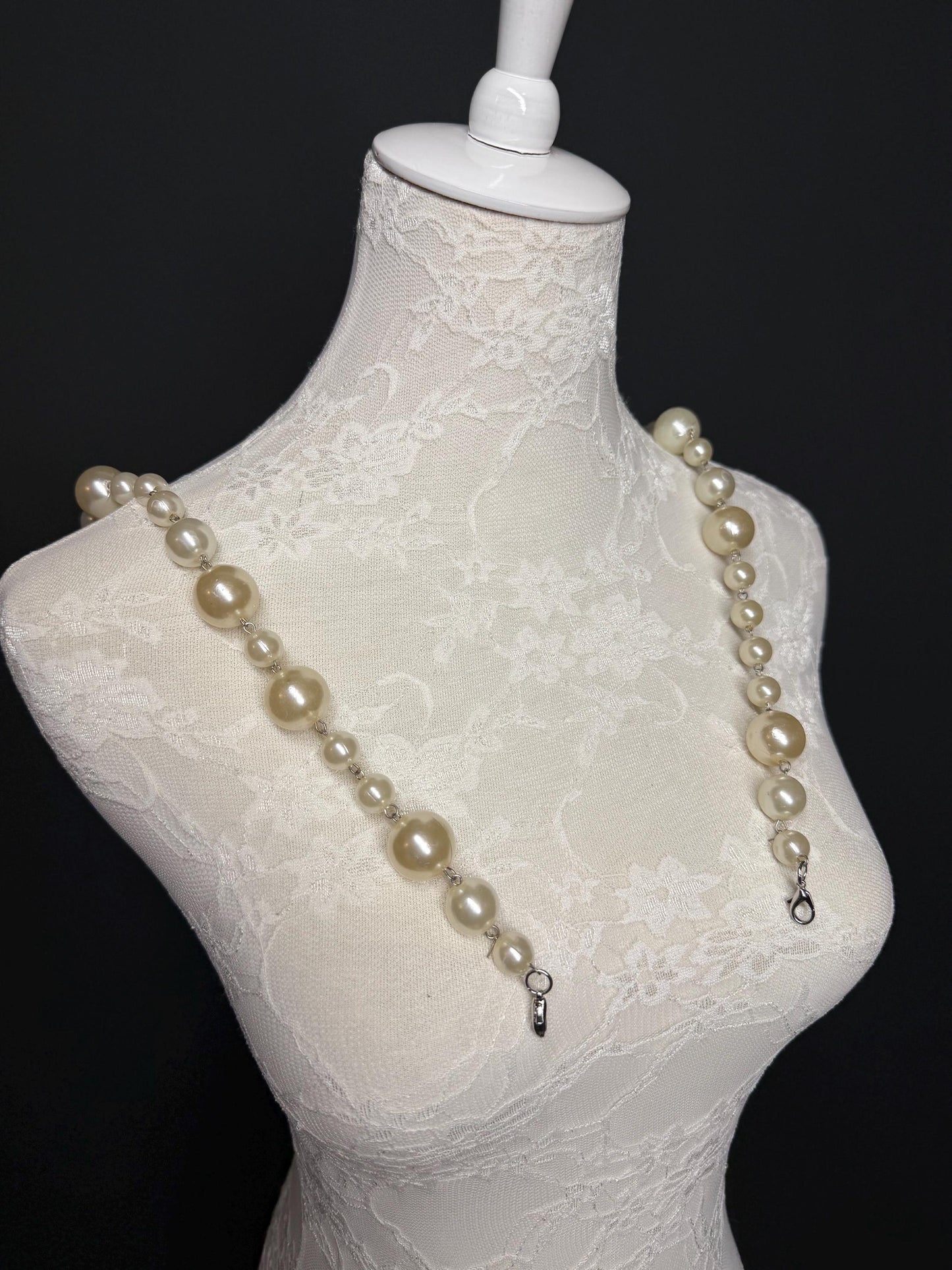 Pearl Strap, Pearl Shoulder Strap, Quality Pearls, 100+ sizes Smooth Pearls, Pearl Bra Straps