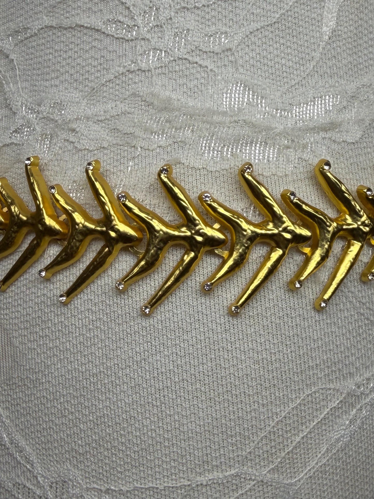 X-long Rhinestone Belt, Gold Metal Belt, Teen Sizes, Size 18”-60”, Fan Design, Fan Collection, Fashion Accessory, Gift, Elegant, Dress Belt