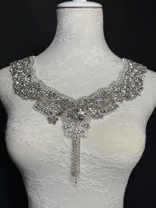 Jewel Shoulder Accessory, Bridal, Elegant, Rhinestone, Beaded shoulder jewellery