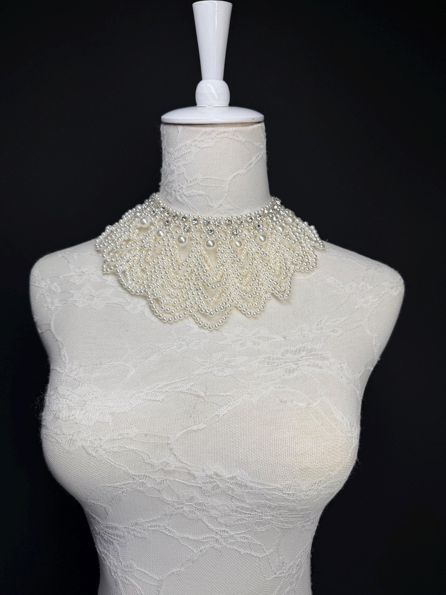 Pearl Jewel Shoulder Accessory, Bridal, Elegant, Rhinestone, Beaded shoulder jewellery