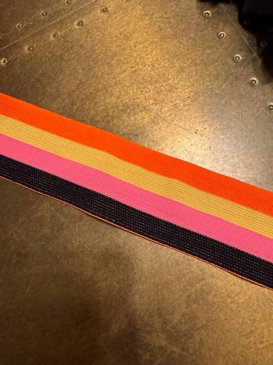 5cm Wide Stripe Woven Elastic - for head band, Waist band, Belt making, Dresses, Very High Quality, 2”” Wide