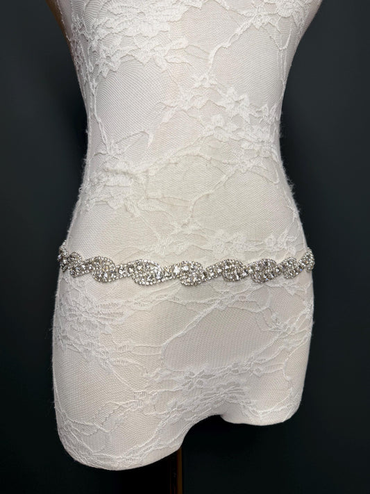 Rhinestone Jewel Belt, Metal Belt, Teen Sizes, Size 18”-60”, Fan Design, Fan Collection, Silver Metal belt, Fashion Accessory
