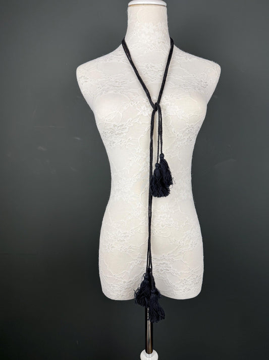 Set of 3 Tassel Cord, Tassel Belt, Tassel Necklace, 3 colours, Tie up belt