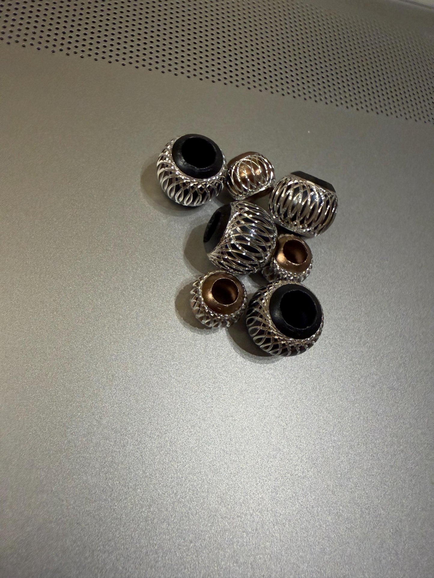 4x Beads, Laser Cut Beads, Cord End, Round Bead, Crafts, Clothing, Swimwear, 2 Sizes
