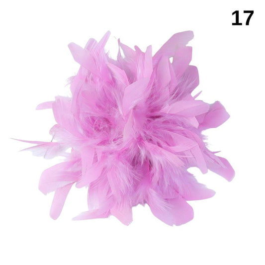 Large Faux Feather Corsage, Pink, 26 colours, 10” Wide, 25cm, Pin on Corsage, Bridal, Clothing, Dress, Hat, Accessory, FAN Design