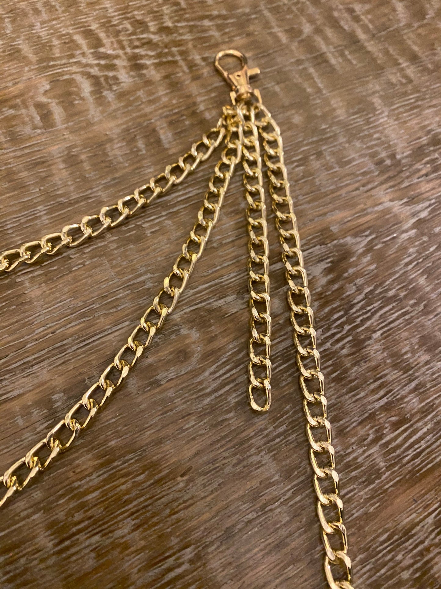 Layered Jeans Chains, 2 sizes selection, Gold, Silver