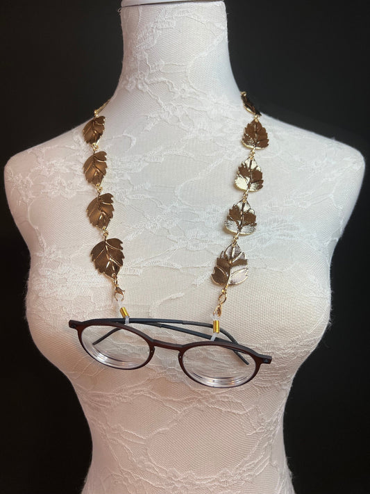 Handmade Leaf Glasses Spectacles Chain