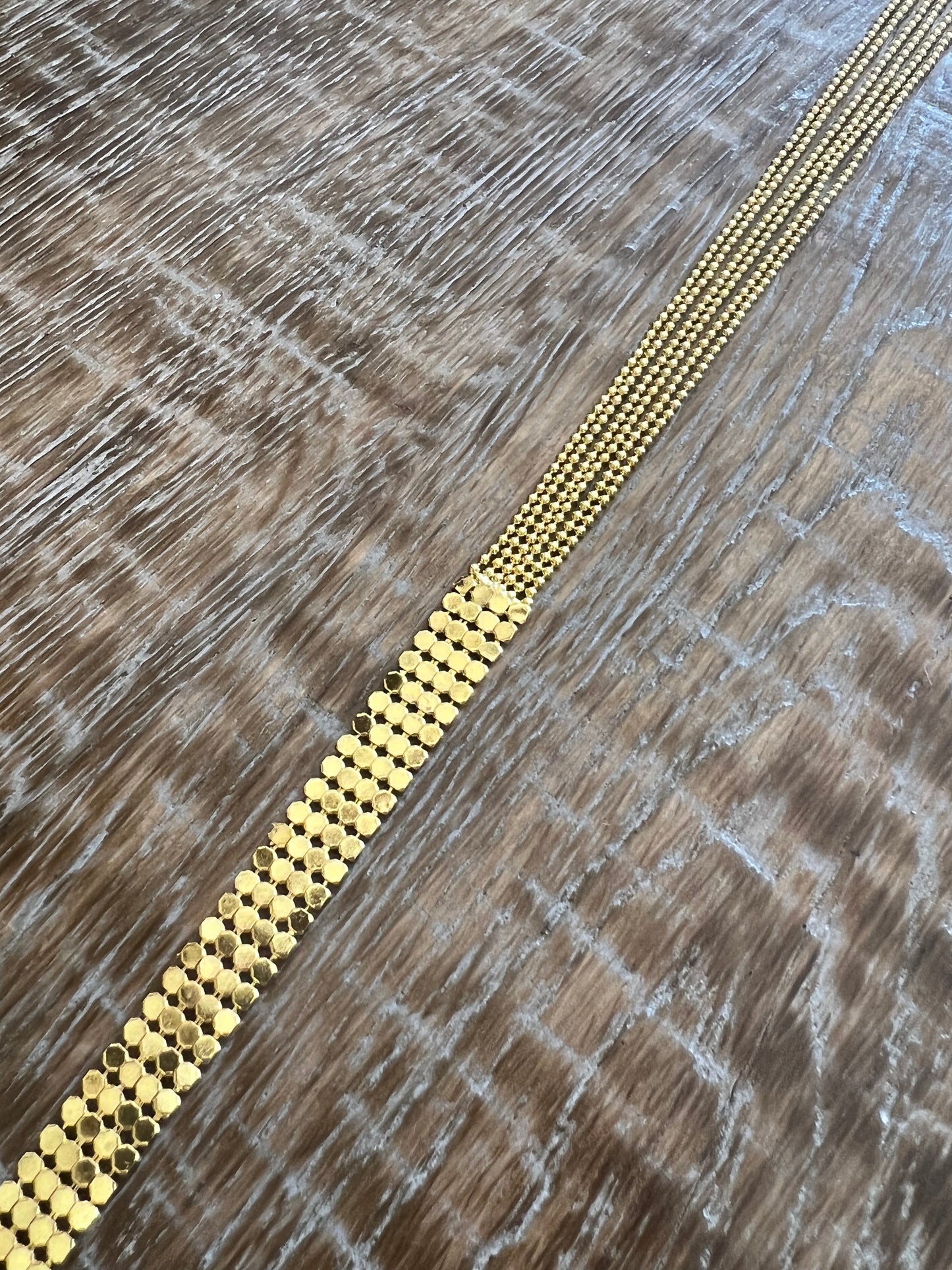 Gold Chainmail and Bead Trim