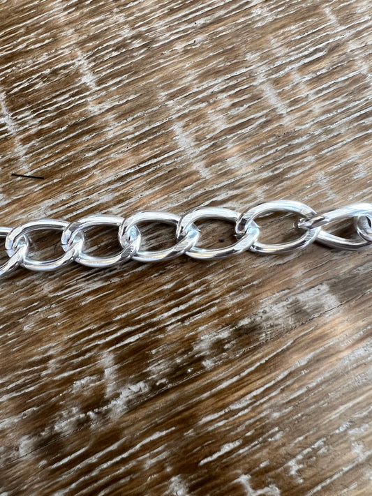 Large Link Silver Necklace Chain