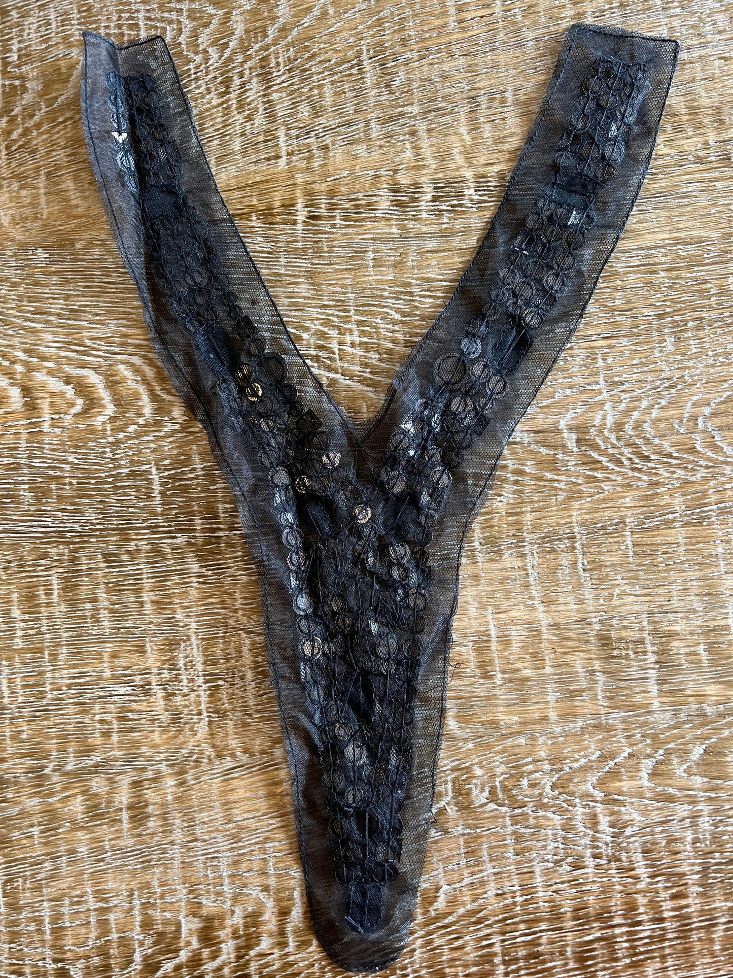 Studded & Jewelled Neck Trim Black, Red, Purple