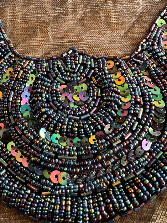Bead and Sequin Neck Trim