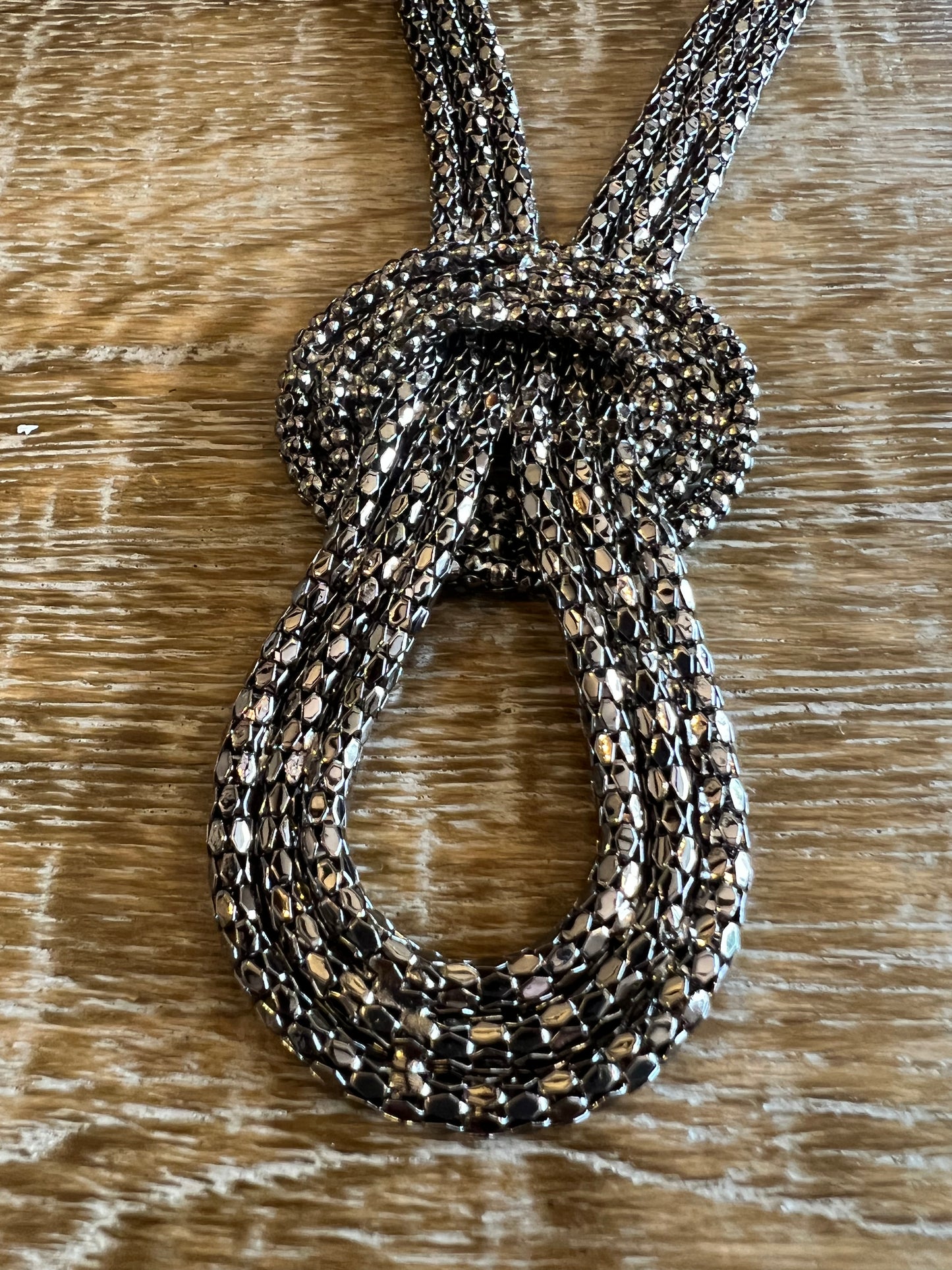Gunmetal Chainmail Neck Trim