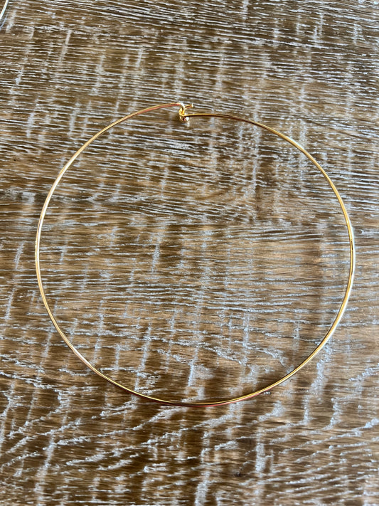 Silver or Gold Neckwire, Choker Wire, Necklace
