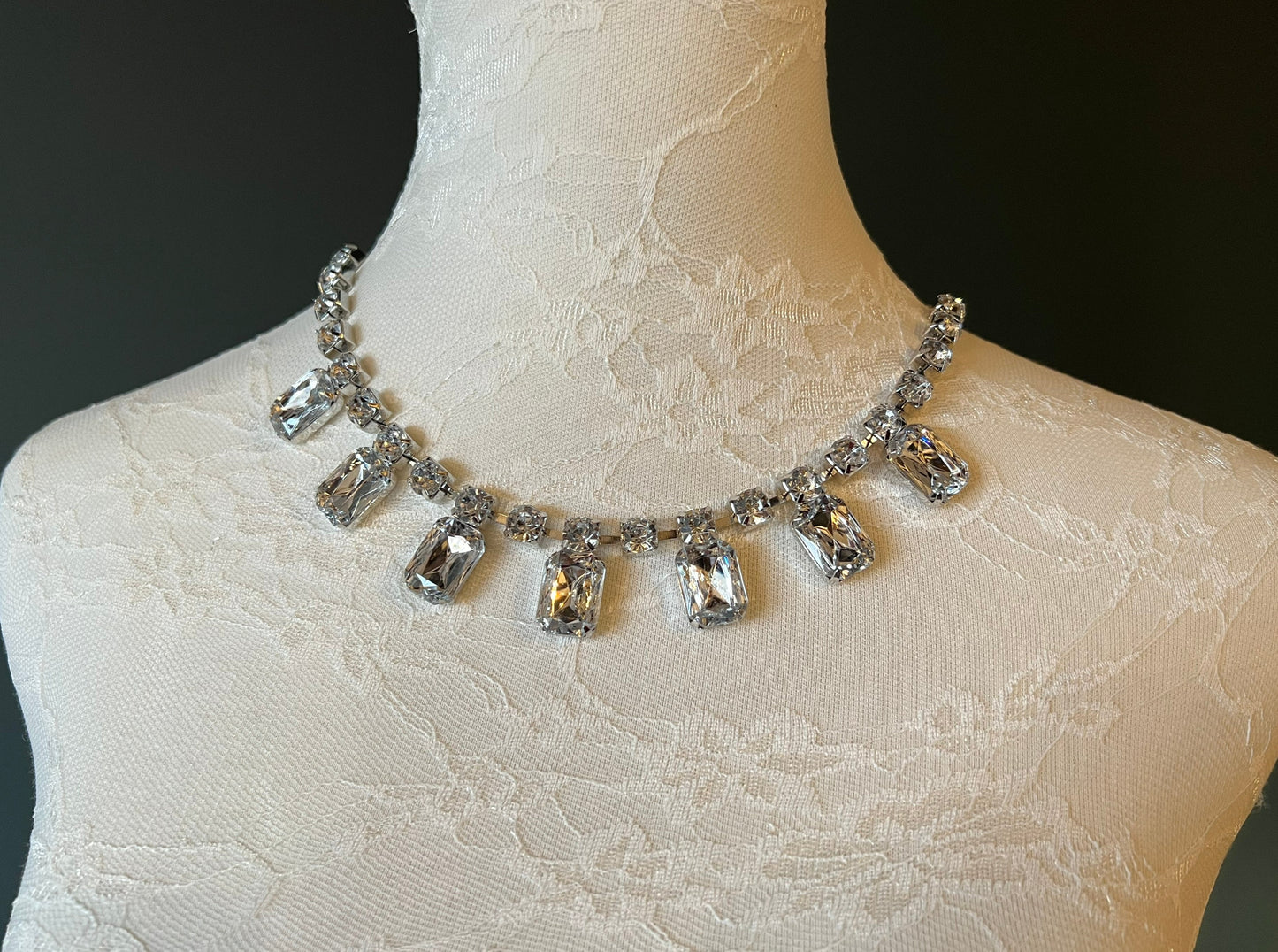 Diamond Effect Jewel Necklace
