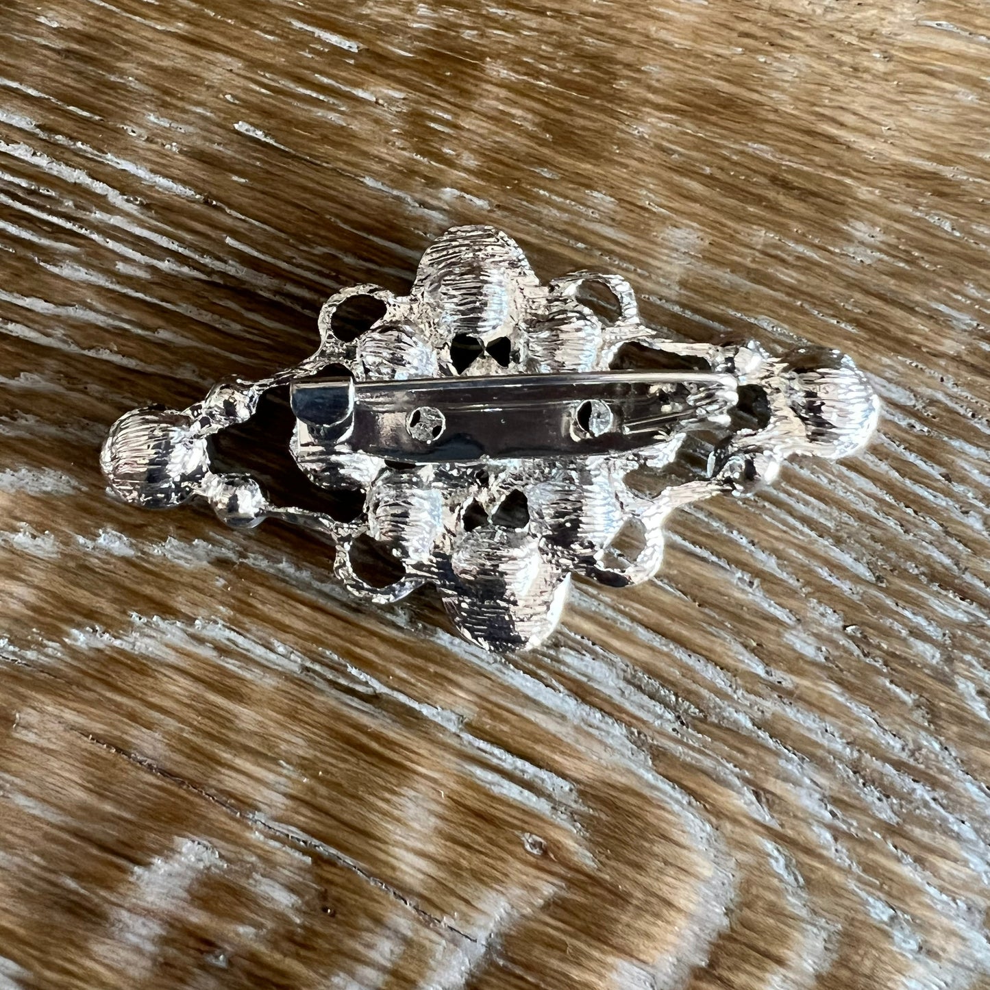 Silver Rhinestone Brooch