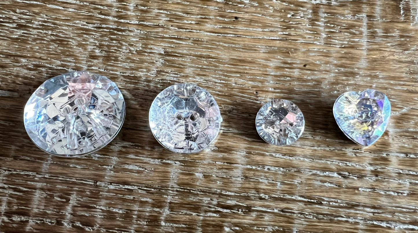 Crystal Look Buttons 4 sizes