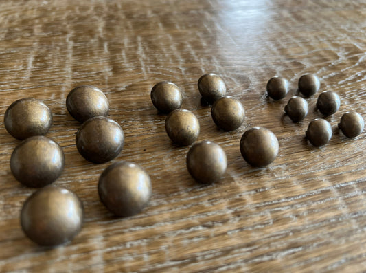 Antique Brass Dome Shank Buttons 4 sizes
