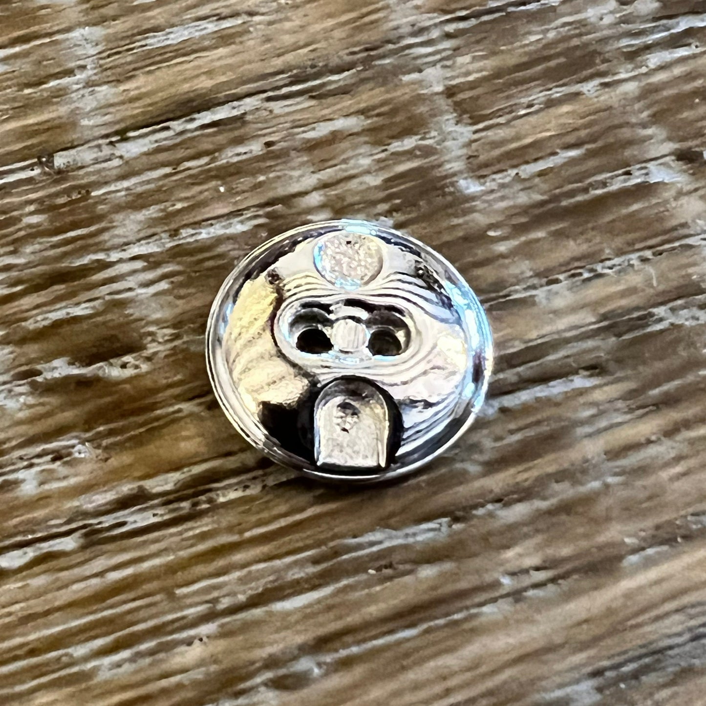 15mm Silver Shine Button (24L)